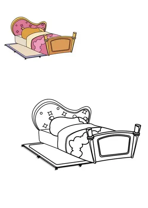 一起画一画丨涂色练习之公主床-新东方网