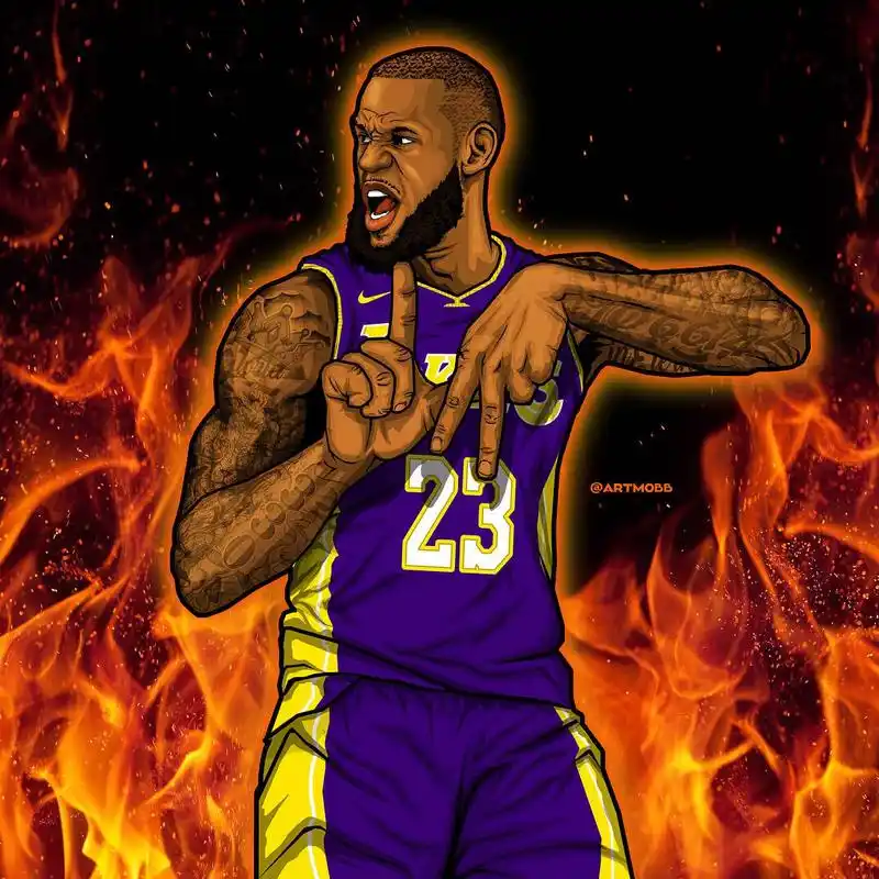 漫画版皇帝詹姆斯,做壁纸最合适,哪款你最喜欢?