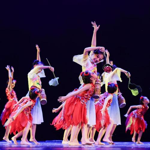 第十届小荷风采渔娃儿童演出服鱼儿欢歌民族舞蹈女童少儿表演服