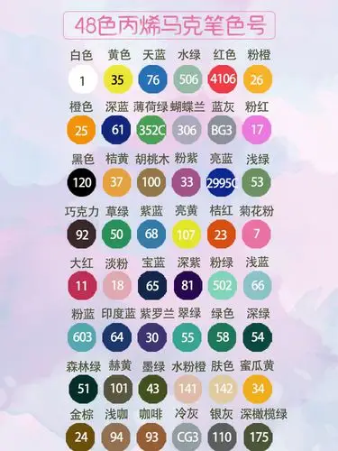 丙烯马克笔套装颜料防水墙绘60色48色24色6色手绘涂鸦布艺鞋子