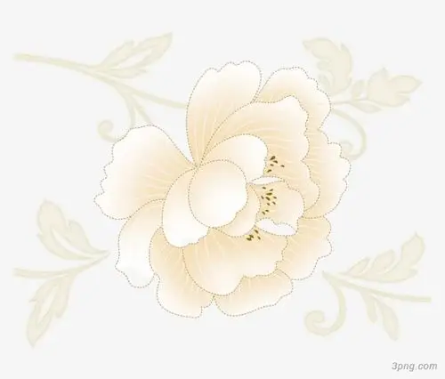 浅色花朵png素材透明免抠图片-节日元素