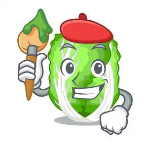 绘画白菜课件艺术家白菜在篮子卡通照片
