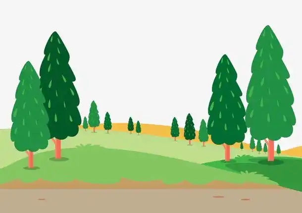 绿色公园风景矢量图免抠手绘卡通卡通元素