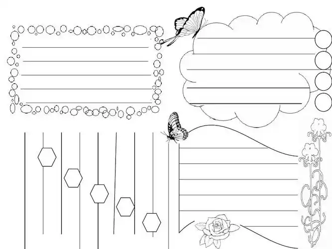 打印空白涂色的手抄报打印空白涂色的手抄报100周年