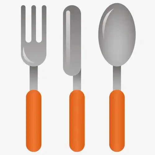 > 刀叉餐具矢量素材