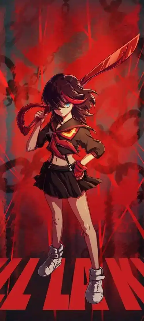 斩服少女 kill la kill:手机壁纸 头像 锁屏_来自_背景_end