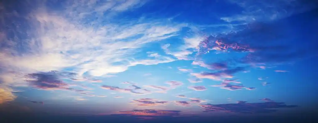 高分辨率全景图的夕阳的天空