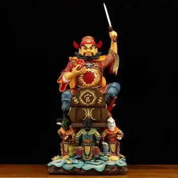 年货礼盒 钟馗摆件 风生水起摆件彩绘五鬼运财钟馗神像天师钟馗佛像天