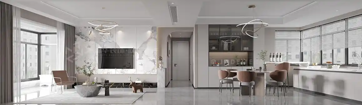 碧桂园林湖郡-现代轻奢-130㎡装修-三室两厅-现代简约