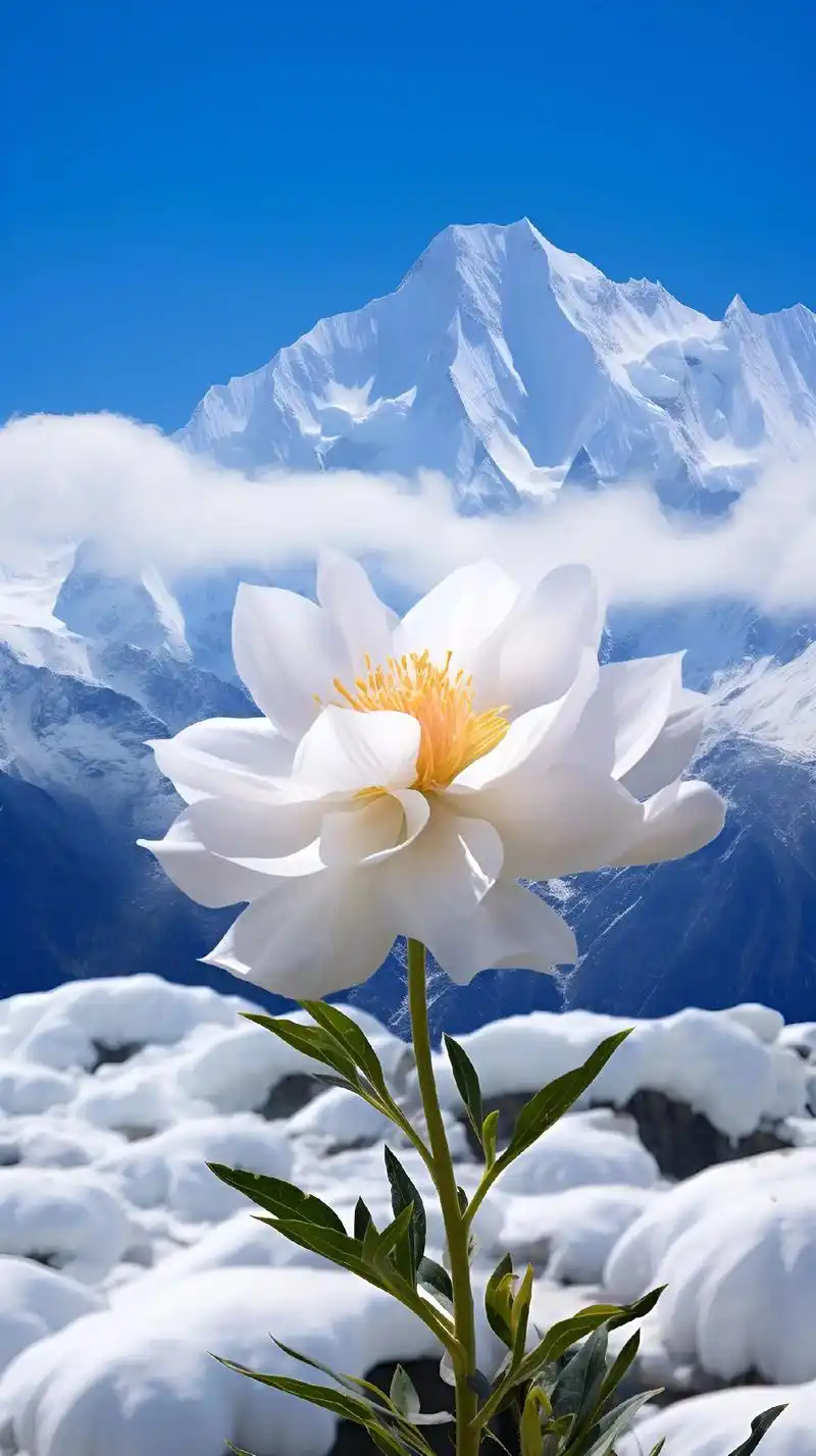 天山雪莲花语:顽强,高贵,吉祥!美丽的雪莲花盛开的时候就如同 - 抖音