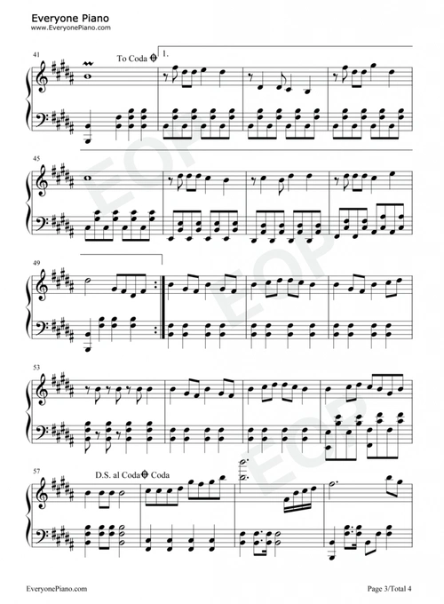 最亲的人钢琴谱央视春晚神曲岳云鹏