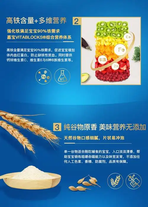 2件装美国gerber嘉宝混合谷物米粉2段6个月以上227g2罐