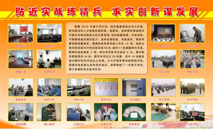 贴近实战练精兵部队展板