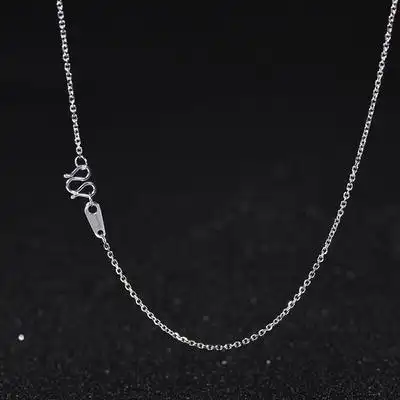 仙缘铂金项链o字链正品白金pt950百搭链w扣铂金女款项链锁骨链