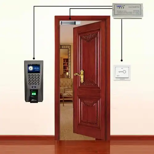 zkteco中控智慧f18指纹门禁系统套装考勤密码锁玻璃门门禁一体机