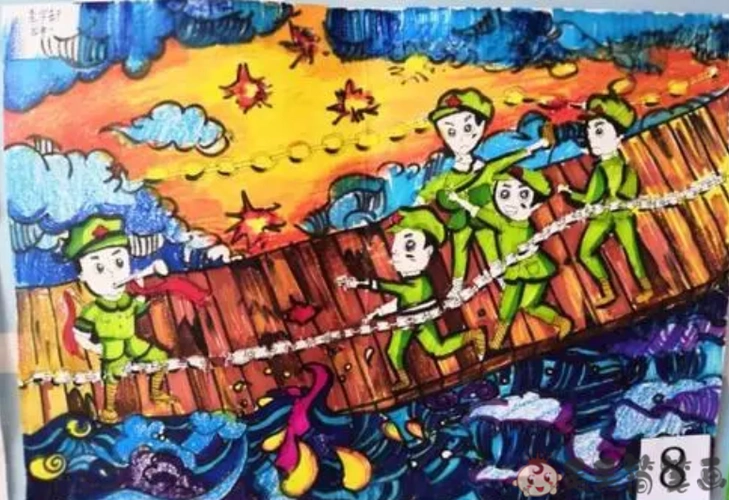 长征儿童画红色故事儿童画