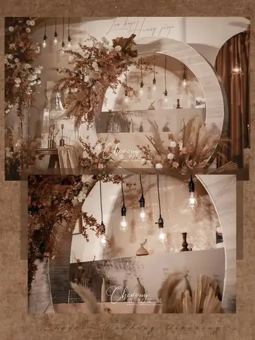 温馨又有格调的焦糖色系复古风婚礼,我们还有很长的故事要去写