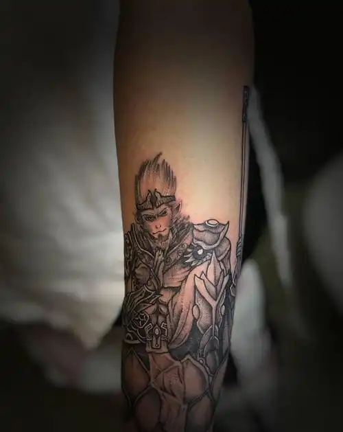 孙悟空纹身图片手臂新传统纹身图案