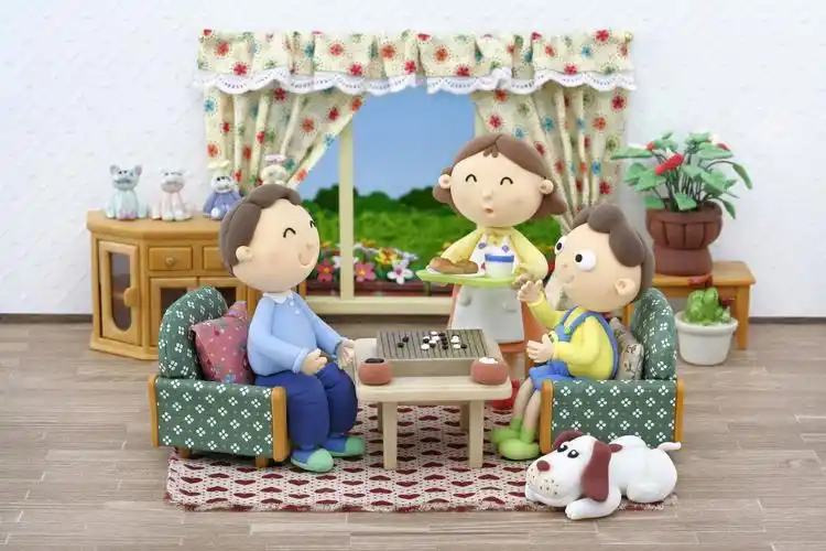 卡通人物家庭情景图片卡通人物生活情景家庭情景