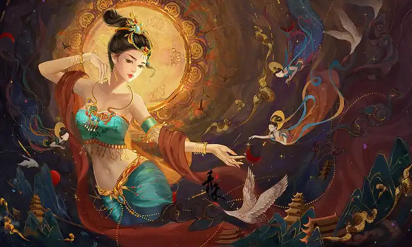 敦煌飞天仙女