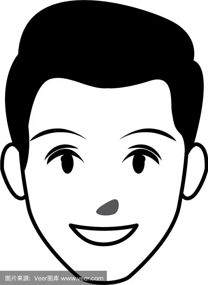 可爱的男人脸卡通