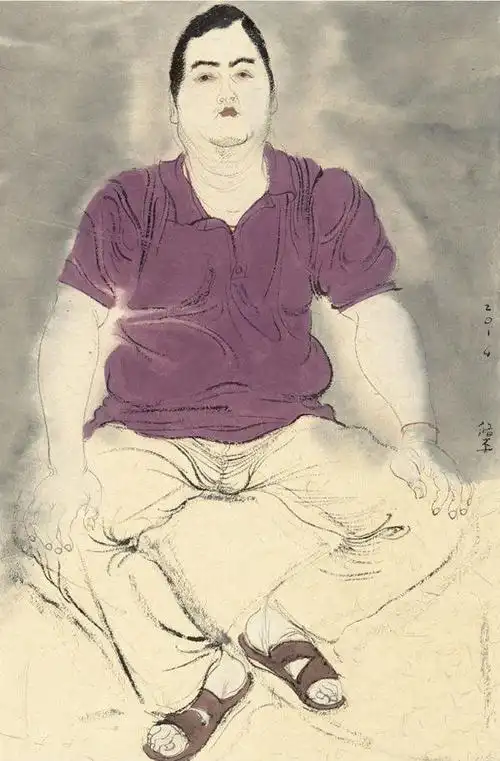 (9/13)《人物写生》 秦修平 38.5x24.5cm 2014