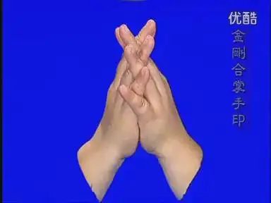 手印示范:金刚合掌