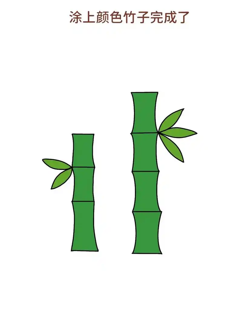 一学就会的竹子简笔画,超级简单,特别好 - 抖音