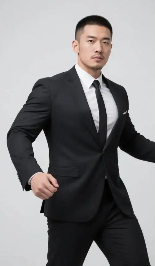 干练西装男士,商务质感担当