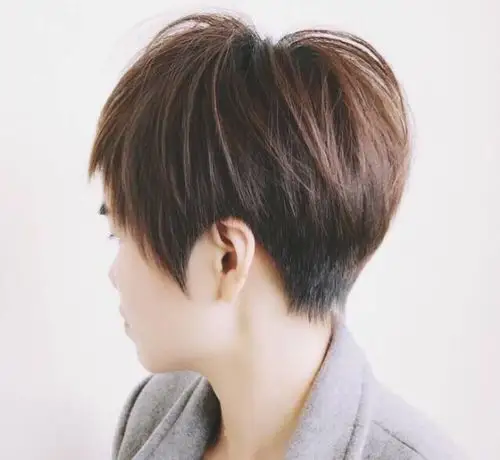 春天流行"推后边"超短发,春天你推了吗!