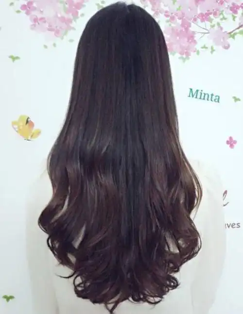 长发尾部卷发中长发卷发