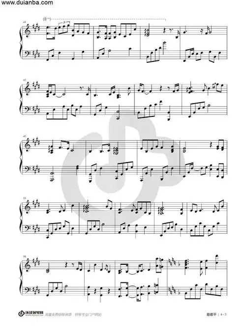 钢琴谱意难平电视剧陈情令插曲