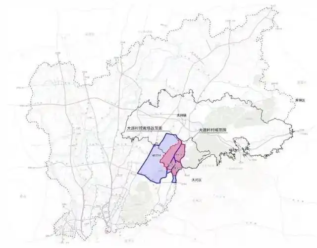大源村控规修改范围