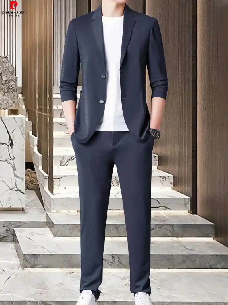 轻奢品牌春季男士高档西服套装.#图文伙伴计划2024 皮尔卡 - 抖音