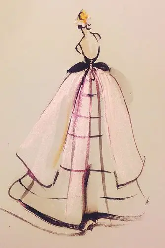 服装 设计 手绘 礼服 素描 手稿 铅笔画 设计图 婚纱 唯美 草稿 草图