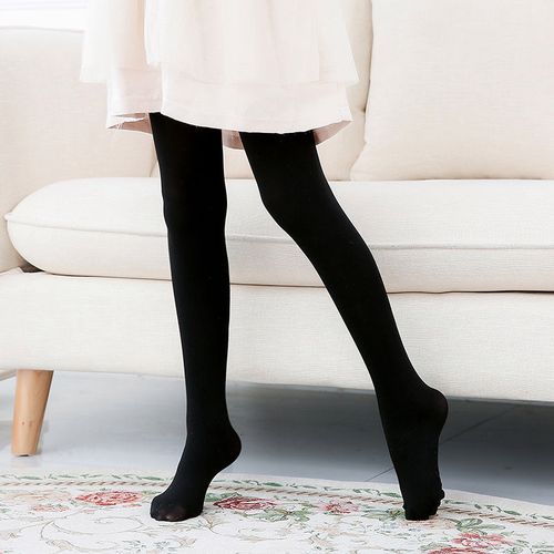 夏天女童拉丁舞袜子小学生白色天鹅绒丝袜薄款跳舞蹈连裤袜 2条装黑色