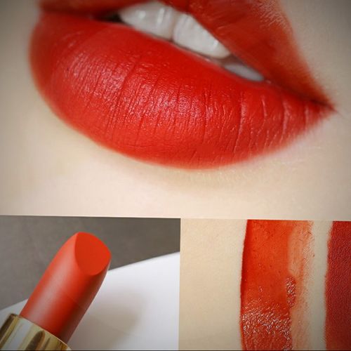 橘色口红哑光雾面珊瑚橘色系口红湿润黄皮显白白皮更白正红色唇膏