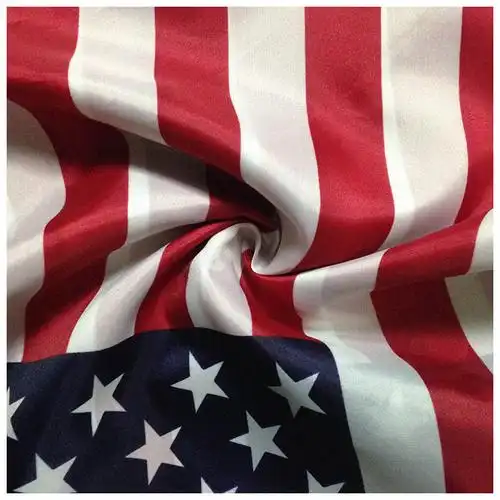 厂家直销国旗定制 旗帜布75d*100d半弹春亚纺国旗面料布料