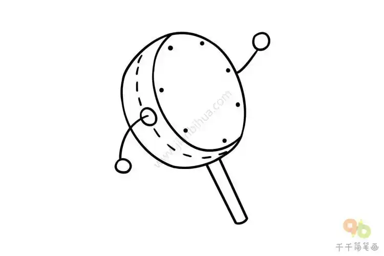拨浪鼓简笔画图片大全 儿童学画画_儿童玩具简笔画