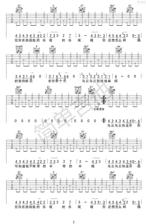 蔡健雅 - 别找我麻烦 吉他谱