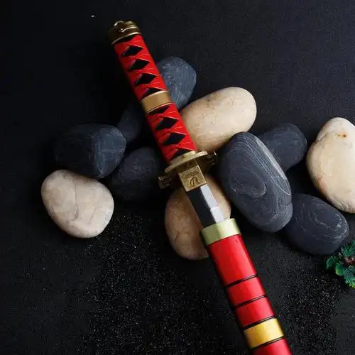 海贼王周边索隆黑刀秋水三代鬼彻和道一文字罗合金武器大号未开刃 20