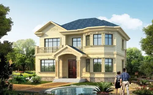 新农村自建两层别墅12x12米欧式田园自建房