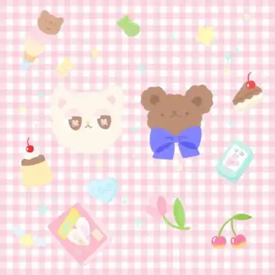 可爱小熊插画～适合做朋友圈背景图哦