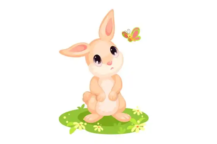 卡通风格可爱兔子矢量素材epspng