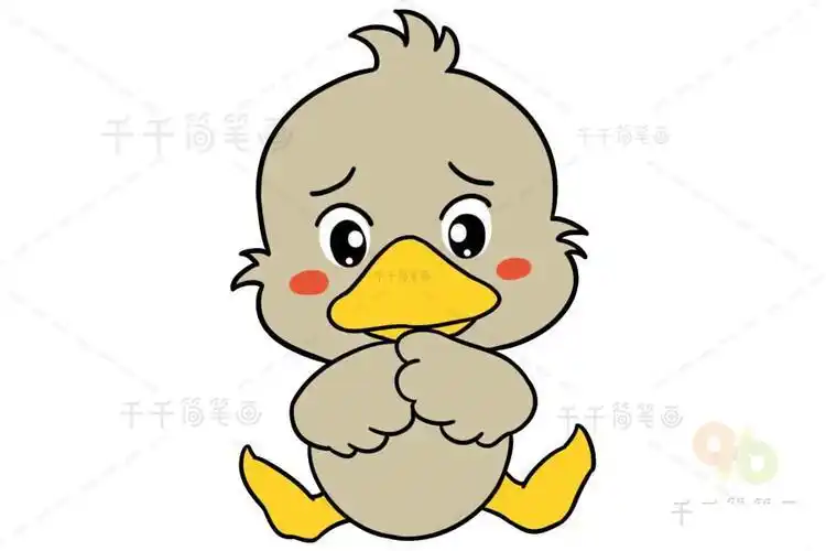 儿童简笔画丑小鸭的故事