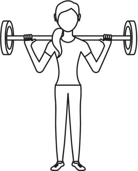 woman athlete avatar character weight lifting素材 - canva可画