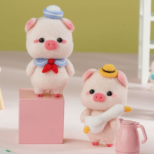 羊毛毡戳戳乐手工diy材料包情侣卡通手工制作礼物创意挂件饰品