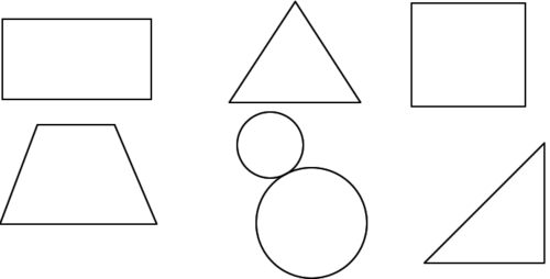 正方形,三角形,圆形可以变成什么动物呢?快来想一想.