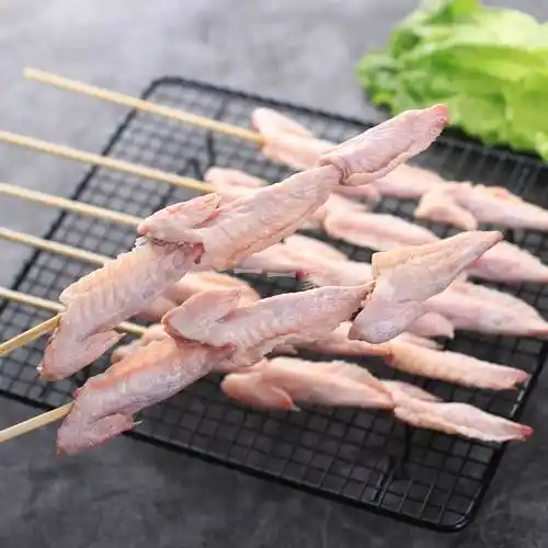 原味鸡尖翅串户外烧烤食材油炸铁板鸡尖串鸡翅膀串商用冷冻半成品