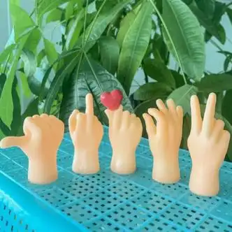 巧虎直播道具气氛直播间道具搞笑直播道具留人新奇特比心小手指套创意